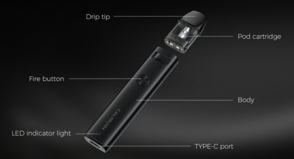 Uwell Caliburn A2 elektronická cigareta 520mAh Grey